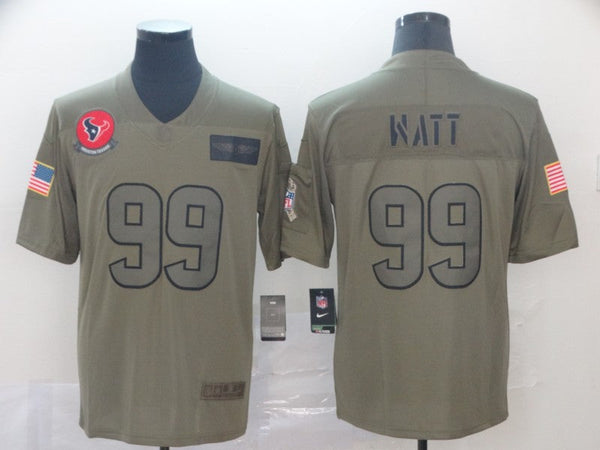 Men's Houston Texans J.J. Watt #99 Brown Game Jersey