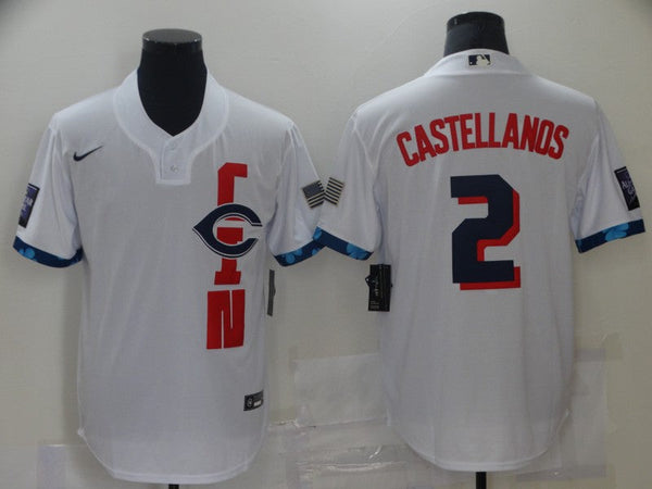 Men's Cincinnati Reds Nicholas Castellanos #2 White Replica Baseball Jersey