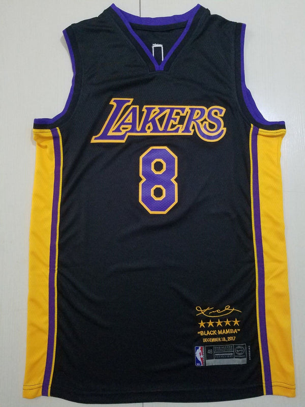 Men's Los Angeles Lakers Kobe Bryant Black #8 Swingman Player Jersey