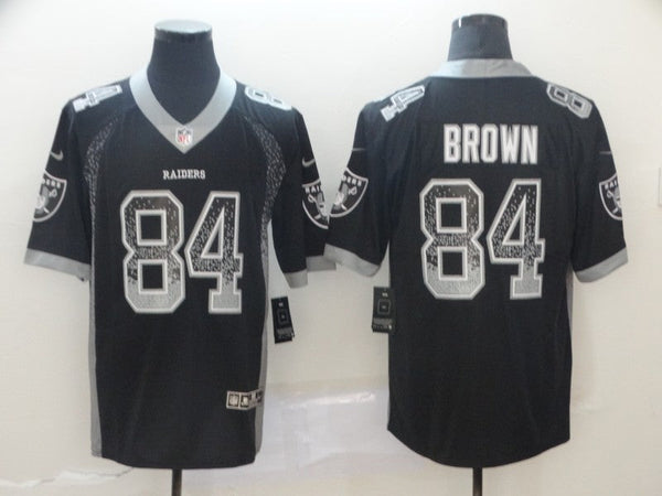 Men's Las Vegas Raiders #84 Antonio Brown Black Game Jersey