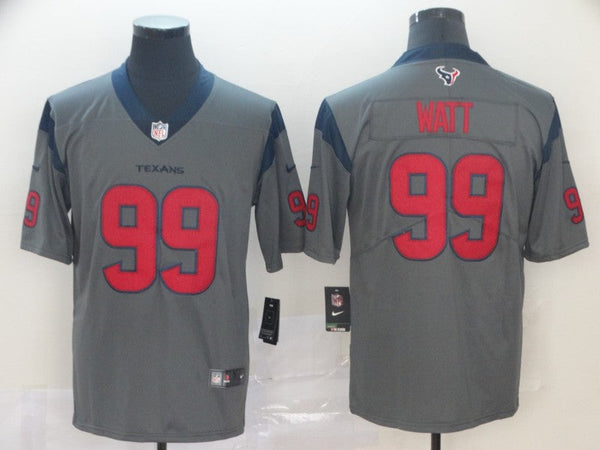 Men's Houston Texans J.J. Watt #99 Gray Inverted Legend Jersey