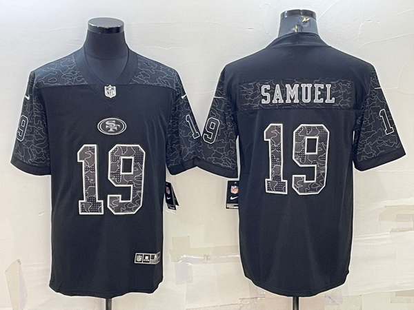 Men's San Francisco 49ers Deebo Samuel #19 Black Retired Player RFLCTV Limited Jersey