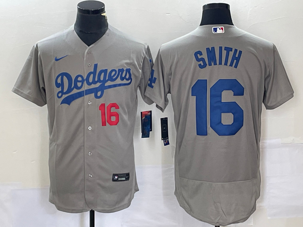 Men's Los Angeles Dodgers Will Smith #16 Gray Replica Baseball Jersey