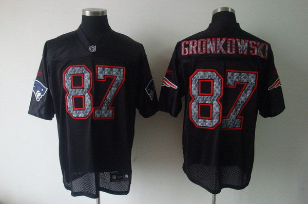 Men's New England Patriots Rob Gronkowski #87 Black Player Jersey