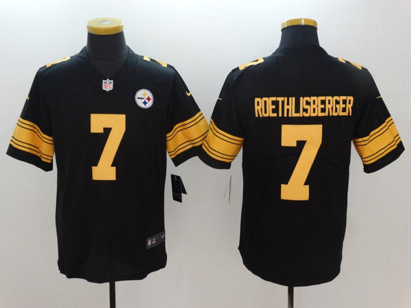 Men's Pittsburgh Steelers Ben Roethlisberger #7 Black Alternate Legend Jersey