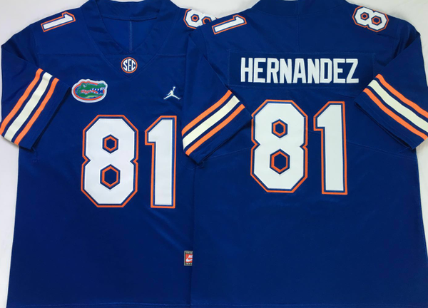 Men's Florida Gators Aaron Hernandez #81 Royal Player Game Jersey