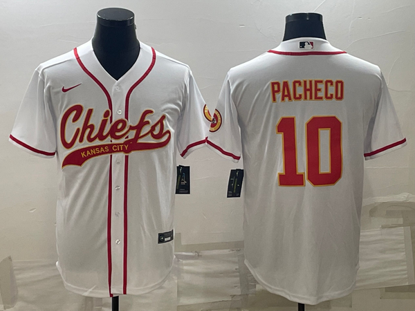 Men's Kansas City Chiefs Isiah Pacheco #10 White Game Jersey Joint Edition