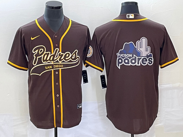 Men's San Diego Padres Brown Replica Team Jersey Joint Edition