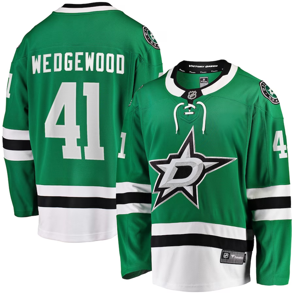 Men's Dallas Stars Scott Wedgewood #41 Kelly Green Home Breakaway Player Jersey