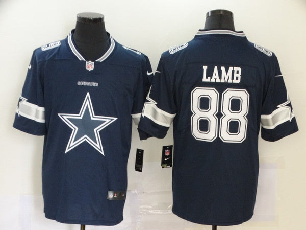 Men's Dallas Cowboys CeeDee Lamb #88 Navy Player Game Jersey