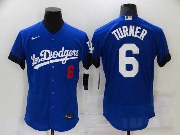 Men's Los Angeles Dodgers Trea Turner #6 Blue Replica Player Jersey