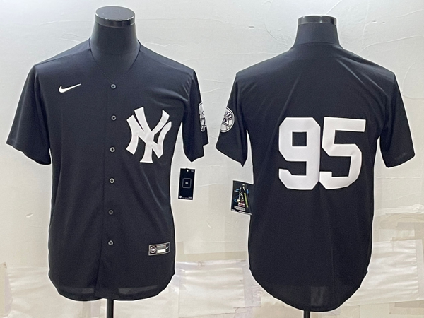 Men's New York Yankees Oswaldo Cabrera #95 Black Replica Player Name Jersey