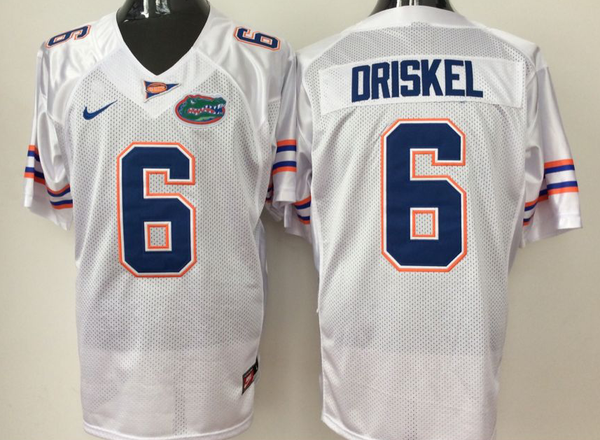 Men's Florida Gators Jeff Driskel #6 White Player Game Jersey