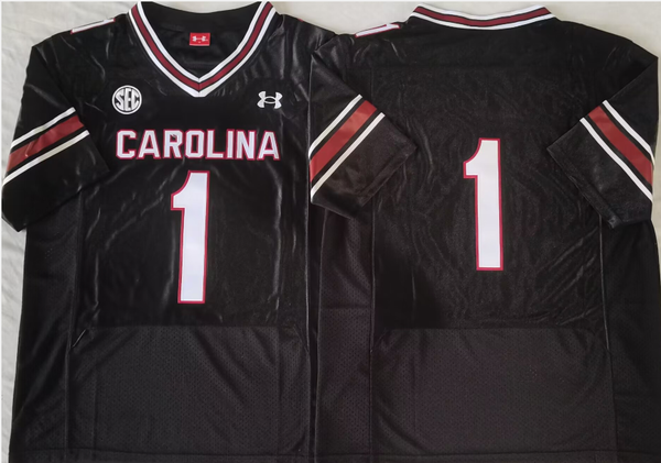 Men's South Carolina Gamecock #1 Black Player Game Jersey