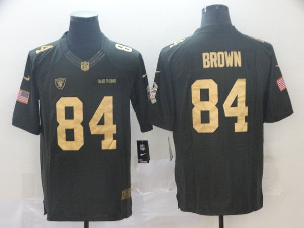 Men's Las Vegas Raiders #84 Antonio Brown Black Player Game Jersey