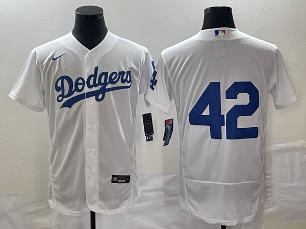 Men's Los Angeles Dodgers Jackie Robinson #42 White Player Jersey