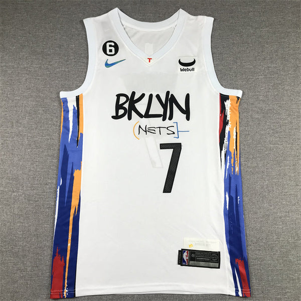 Men's Brooklyn Nets Kevin Durant #7 White 2022/23 Fastbreak Jersey - City Edition