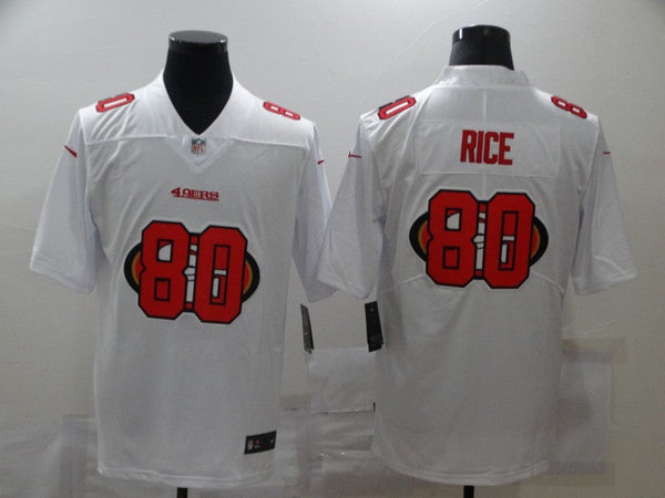 Men's San Francisco 49ers Jerry Rice #80 White Authentic Game Jersey