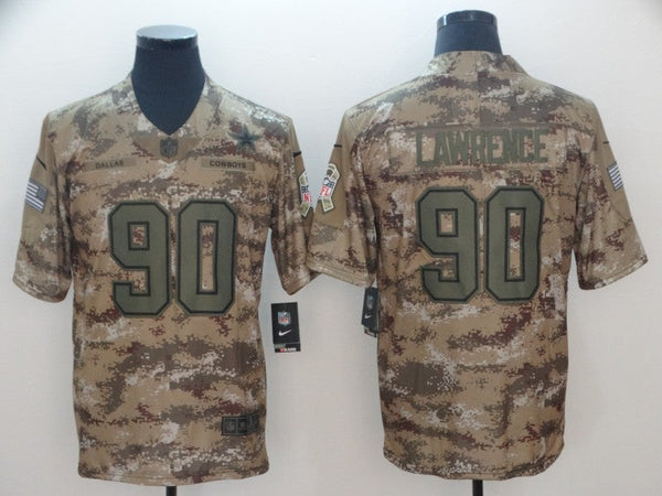 Men's Dallas Cowboys DeMarcus Lawrence #90 Camouflage Game Jersey