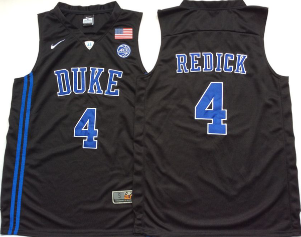 Men's Duke Blue Devils J.J Redick #4 Black Player Game Jersey