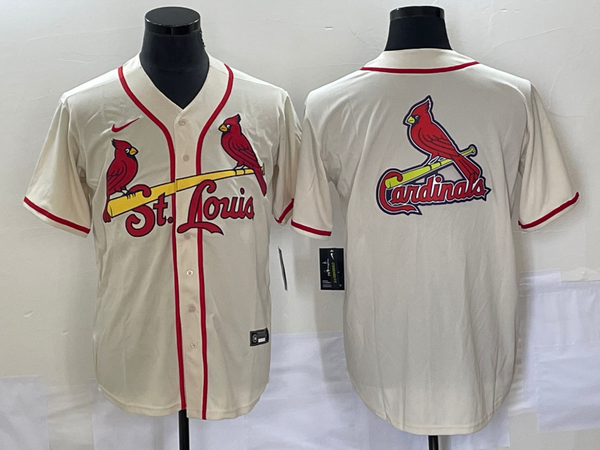 Men's St. Louis Cardinals Cream Alternate Replica Team Jersey