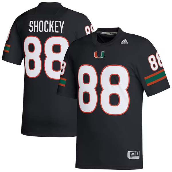 Men's Miami Hurricanes Jeremy Shockey #88 Black Retired Football Player Jersey