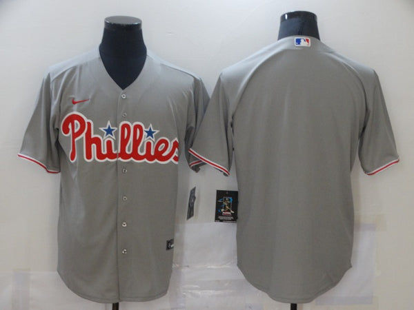 Men's Philadelphia Phillies Gray Replica Blank Jersey