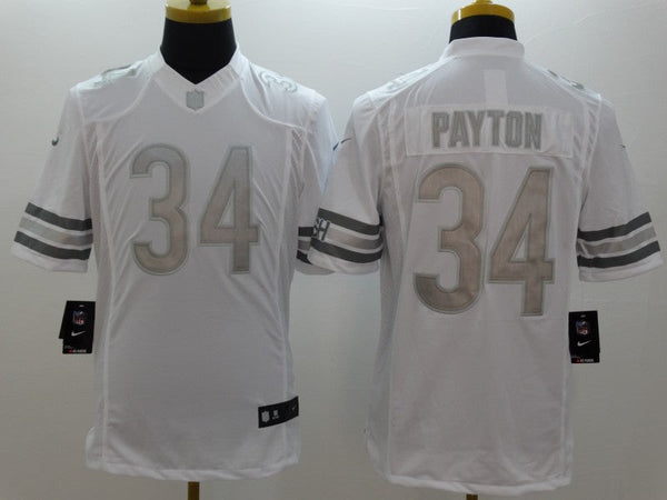 Men's Chicago Bears Walter Payton #34 White Game Player Jersey