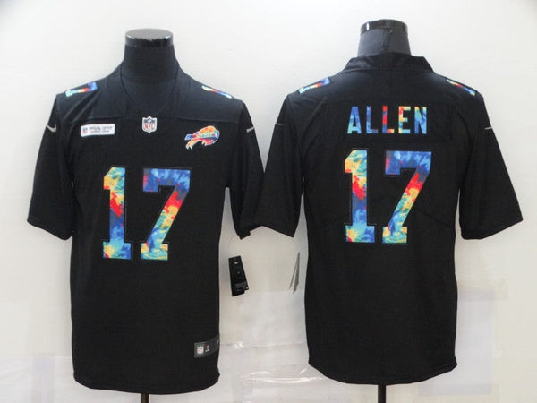 Men's Buffalo Bills Josh Allen #17 Black Player Game Jersey