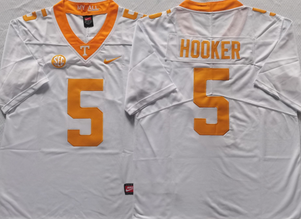 Men's Tennessee Volunteers Hendon Hooker #5 White Player Game Jersey