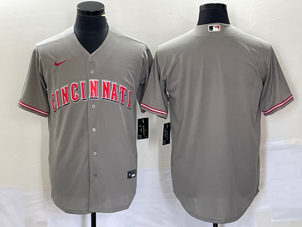 Men's Cincinnati Reds Gray Replica Blank Jersey