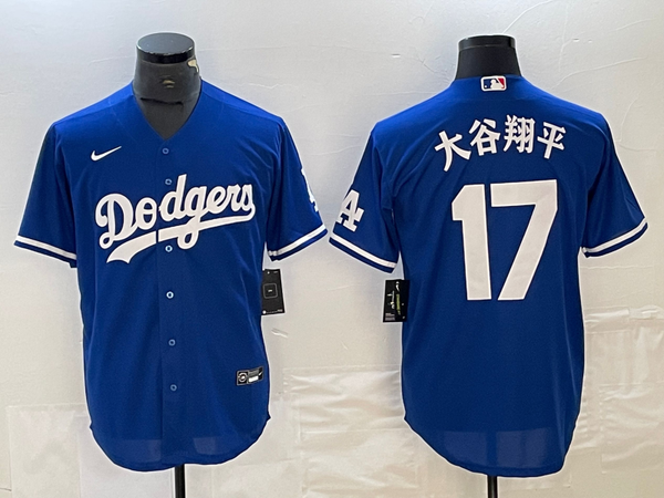 Men's Los Angeles Dodgers Shohei Ohtani #17 Blue Player Jersey Chinese Edition