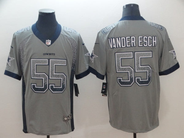 Men's Dallas Cowboys Leighton Vander Esch #55 Gray Game Player Jersey