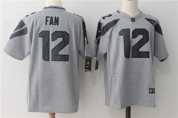 Men's Seattle Seahawks 12th Fan Gray Game Jersey