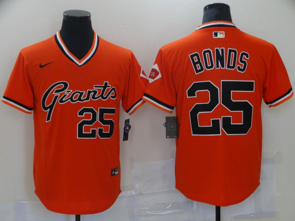 Men's San Francisco Giants Barry Bonds #25 Orange Replica Player Jersey