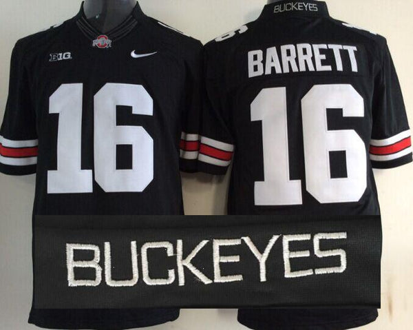 Men's Ohio State Buckeyes JT Barrett #16 Black Player Jersey