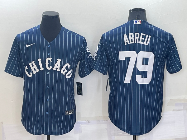 Men's Chicago White Sox Jose Abreu #79 Blue Replica Baseball Jersey