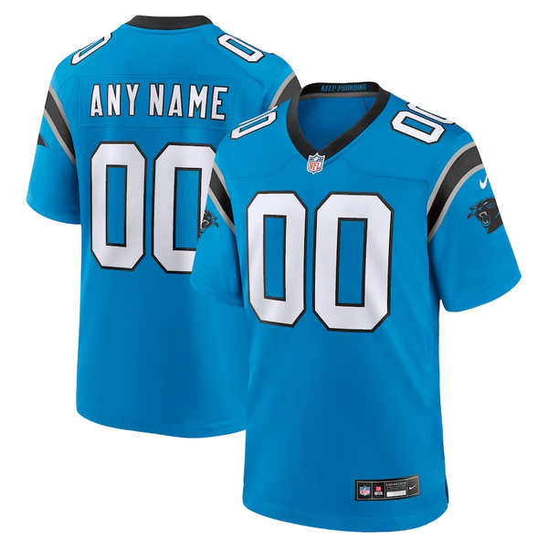 Custom Carolina Panthers Blue Alternate Game Jersey