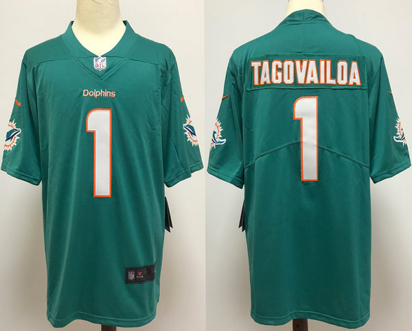 Men's Miami Dolphins Tua Tagovailoa #1 Green Aqua Legend Jersey