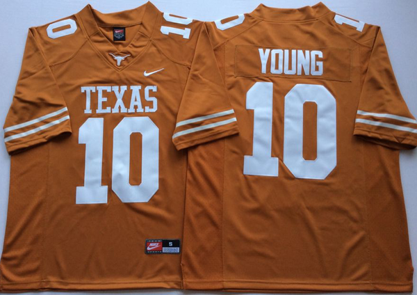 Men's Texas Longhorns Vince Young #10 Orange Replica Team Jersey