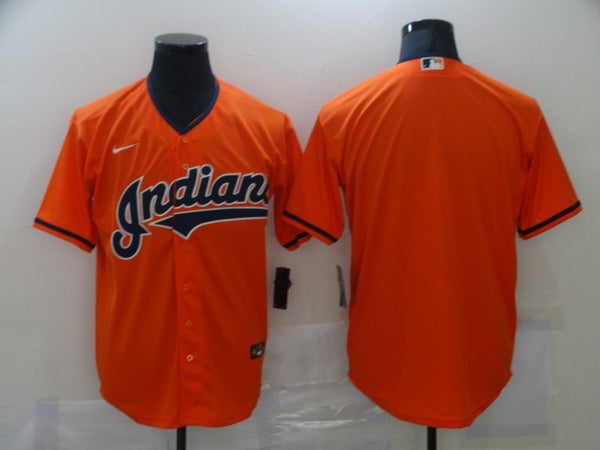 Men's Cleveland Guardians Orange Replica Blank Jersey