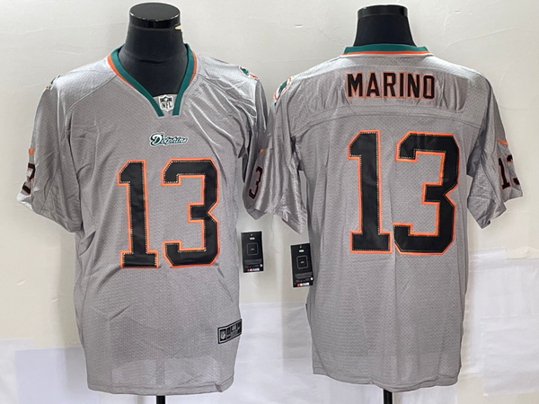 Men's Miami Dolphins Dan Marino #13 Gray Player Jersey