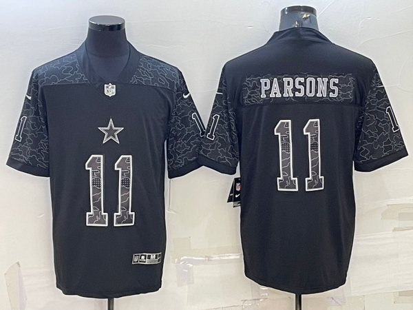 Men's Dallas Cowboys Micah Parsons #11 Black RFLCTV Limited Jersey