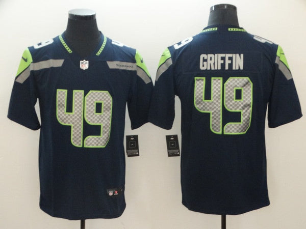 Men's Seattle Seahawks Shaquem Griffin #49 Navy Game Jersey