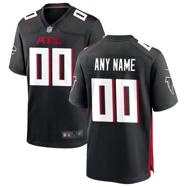 Custom Atlanta Falcons Black Game Jersey