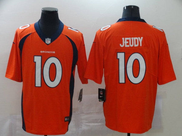 Men's Denver Broncos Jerry Jeudy #10 Orange Game Jersey