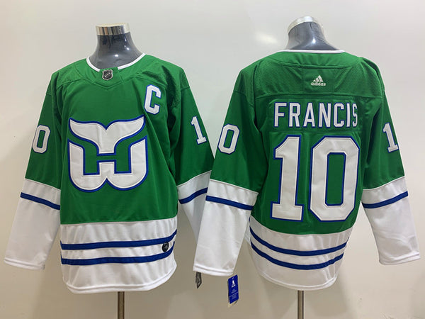 Men's Carolina Hurricanes Ron Francis #10 Green Home Breakaway Player Jersey