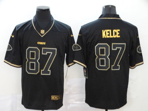 Men's Kansas City Chiefs #87 Travis Kelce Black Alternate Game Jersey