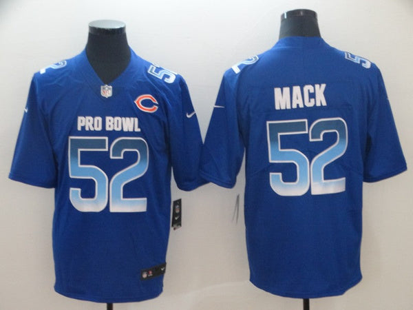 Men's Chicago Bears Khalil Mack #52 Blue All Star Game Jersey