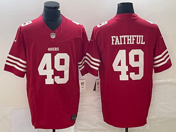 Men's San Francisco 49ers The Faithful #49 Scarlet Vapor F.U.S.E. Limited Jersey